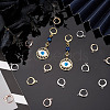 ARRICRAFT 20Pcs 5 Colors Brass Huggie Hoop Earring Findings KK-AR0002-81-5