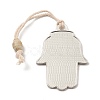 Hamsa Hand/Hand of Miriam with Evil Eye Alloy Resin Pendant Decorations HJEW-K042-01AS-02-2