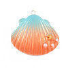 Opaque Resin Pendants X-RESI-S356-059B-03-1