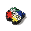 Autism Theme Silicone Focal  Beads SIL-G011-10C-2