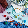 Round Handmade Plush Cloth Pendant Stitch Markers HJEW-AB00305-5