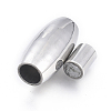 304 Stainless Steel Magnetic Clasps with Glue-in Ends STAS-D242-27P-2