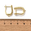 Rack Plating Brass Micro Pave Cubic Zirconia Hoop Earring Findings EJEW-H143-05G-3