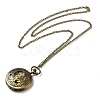 Alloy Glass Pendant Pocket Necklace WACH-S002-14AB-2