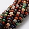 Faceted Round Natural Assorted Gemstone Bead Strands G-L437-44-6mm-1