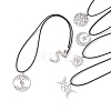 Star Theme 201 Stainless Steel Pendant Necklaces NJEW-JN04849-1