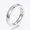 304 Stainless Steel Couple Rings RJEW-G082-05P-2