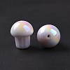 UV Plating Rainbow Iridescent Opaque Acrylic Beads OACR-C010-07F-3