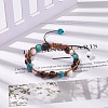 Natural & Synthetic Mixed Gemstone Braided Bead Bracelet for Women BJEW-TA00103-5