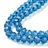 Faceted Rondelle Transparent Glass Beads Strands EGLA-J134-4x3mm-B11-3