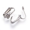 304 Stainless Steel Clip-on Earrings Components STAS-F188-31P-2