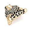 Leopard Black Enamel Pins JEWB-P042-02G-2