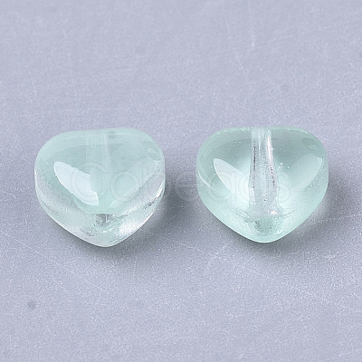 Transparent Spray Painted Glass Beads GLAA-N035-02-A05-1