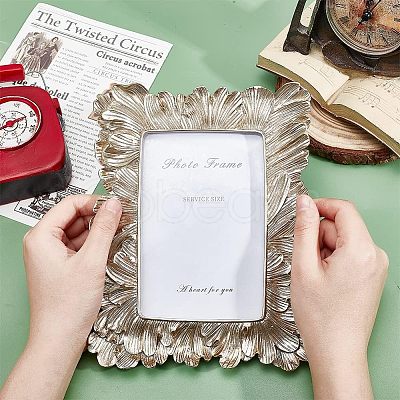 4x6 Inch Embossed Resin Photo Frames AJEW-WH0258-489-1