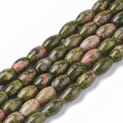 Natural Unakite Beads Strands G-S364-015-1