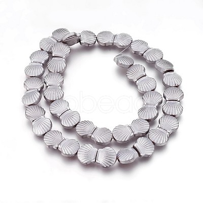 Electroplated Non-magnetic Synthetic Hematite Beads Strands G-P392-T-1