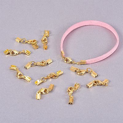 Alloy Clip Ends With Lobster Claw Clasps KK-PH0034-22-1