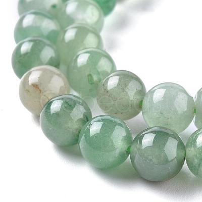 Natural Green Aventurine Beads Strands G-Q462-8mm-20A-1