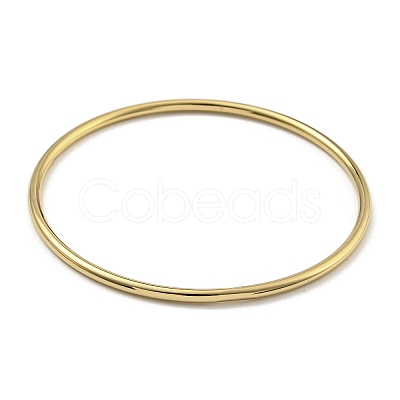 7Pcs PVD Vacuum Plating 202 Stainless Steel Plain Ring Bangle Sets BJEW-M317-16A-G-1