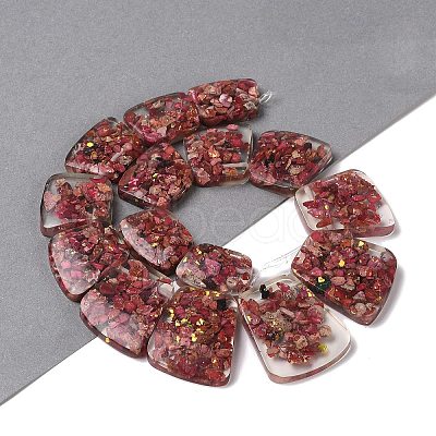 Dyed Natural Imperial Jasper with Resin Beads Strands G-Q017--E05-01A-1