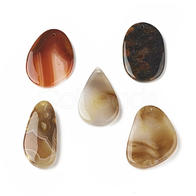 Natural Agate Pendants G-C054-02-1