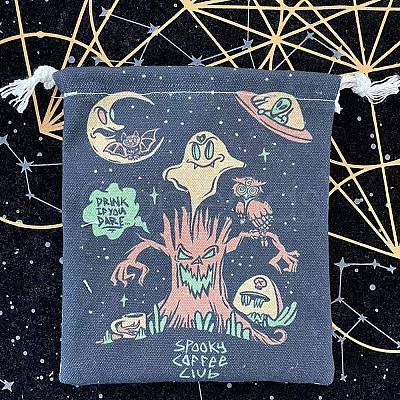 Cloth Tarot Cards Storage Drawstring Bags ZODI-PW0002-08B-1