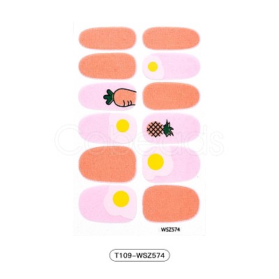 Avocados & Strawberries & Flowers Full Cover Nail Art Stickers MRMJ-T109-WSZ574-1