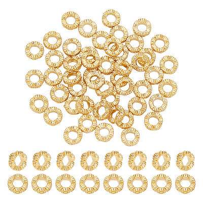 ARRICRAFT 50Pcs Brass Spacer Beads KK-AR0003-08-1