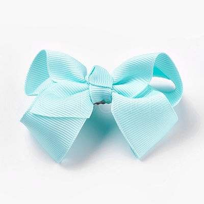 Grosgrain Bowknot Alligator Hair Clips PHAR-WH0002-A06-1