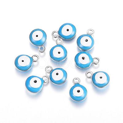 304 Stainless Steel Enamel Charms STAS-G122-24-1