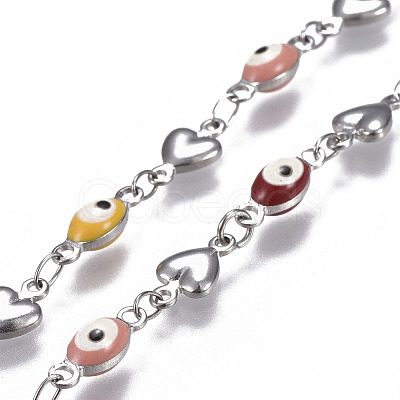 304 Stainless Steel Enamel Chains CHS-P006-01P-02-1