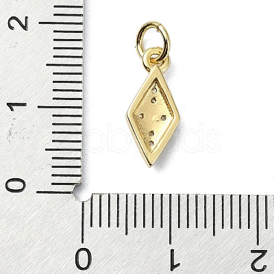 Brass Micro Pave Cubic Zirconia Pendants KK-H475-23G-01-1