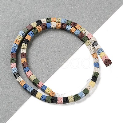 Synthetic Lava Rock Dyed Beads Strands G-H311-02A-05-1