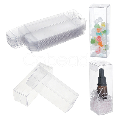 Nbeads 30Pcs Rectangle Transparent Plastic PVC Box Gift Packaging CON-NB0002-11-1