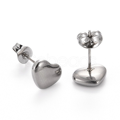 Heart 304 Stainless Steel Jewelry Sets SJEW-H302-09-1