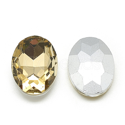 Pointed Back Glass Rhinestone Cabochons RGLA-T080-13x18mm-04-1