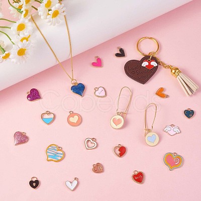 50Pcs Alloy Enamel Pendants JX188A-1