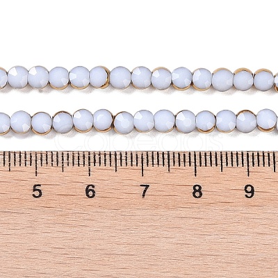 Electroplate Glass Beads Strands EGLA-Q128-03C-1