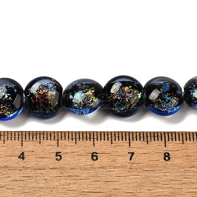 Handmade Dichroic Foil Glass Beads Strands DICH-U001-11C-1