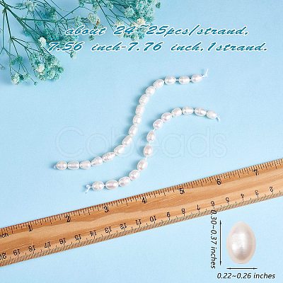 Natural Cultured Freshwater Pearl Beads Strands PEAR-SZ0001-07-1