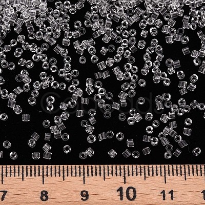 Transparent Glass Cylinder Beads SEED-S047-I-007-1