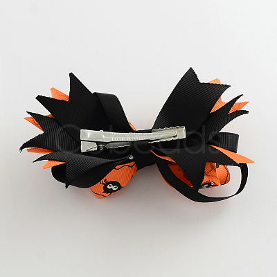 Halloween Grosgrain Bowknot Alligator Hair Clips PHAR-R165-11-1