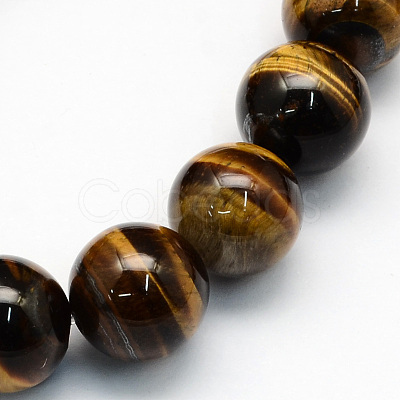 Natural Tiger Eye Round Beads Strands X-G-S177-6mm-1