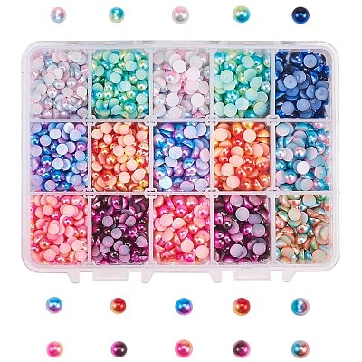 Imitation Pearl Acrylic Cabochons OACR-PH0001-18-1