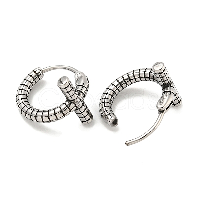 316 Surgical Stainless Steel Hoop Earrings EJEW-D096-14D-AS-1