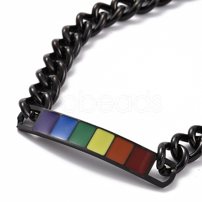 Rainbow Pride Bracelet BJEW-F419-12B-EB-1