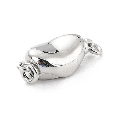 Anti-Tarnish Rhodium Plated 925 Sterling Silver Box Clasps STER-Z001-105B-S-1