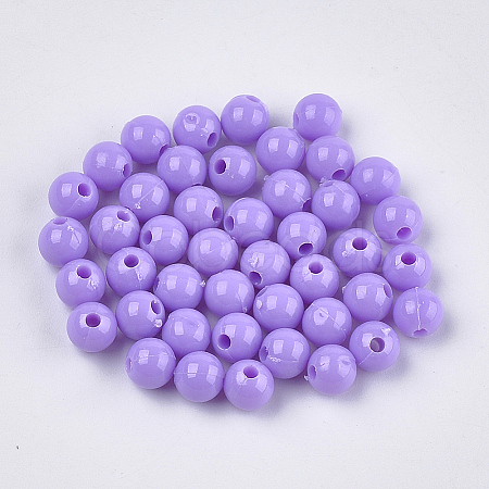 Opaque Plastic Beads X-KY-T005-6mm-624-1