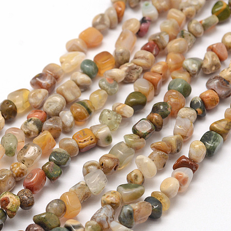 Natural Ocean Jasper Beads Strands G-F465-14-1