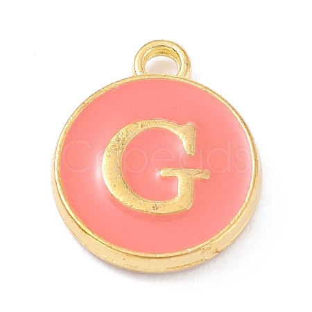 Golden Plated Alloy Enamel Charms X-ENAM-Q437-11G-1